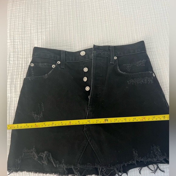 Agolde black denim jean skirt size 25 - Picture 5 of 6